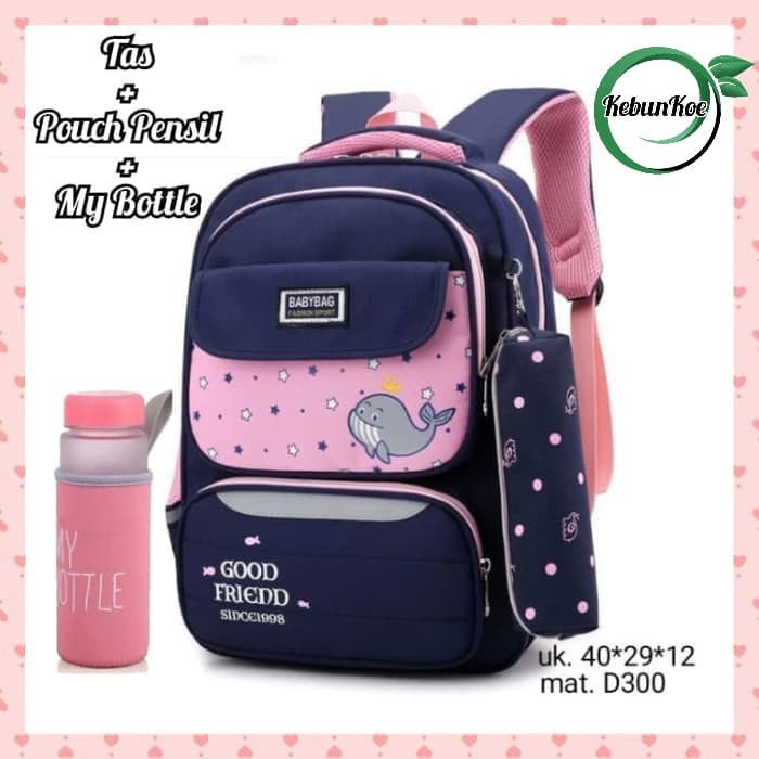 

BERKUALITAS Tas Sekolah Anak Wanita Tas Wanita Set My Bottle dan Tempat Pensil - Kuning