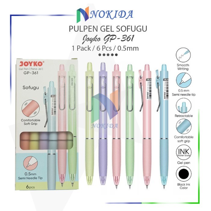 

TERLENGKAP Nokida Pulpen Jel Joyko 1 Pak Sofugu [GP-361] Alat Tulis Sekolah 1Pak