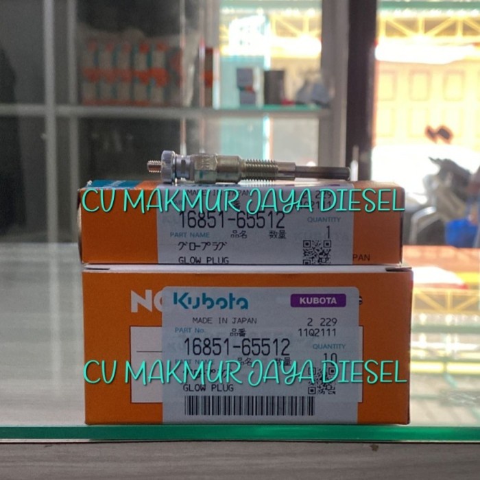 Glow Plug/Busi Pemanas D1005 16851-65512 Kubota