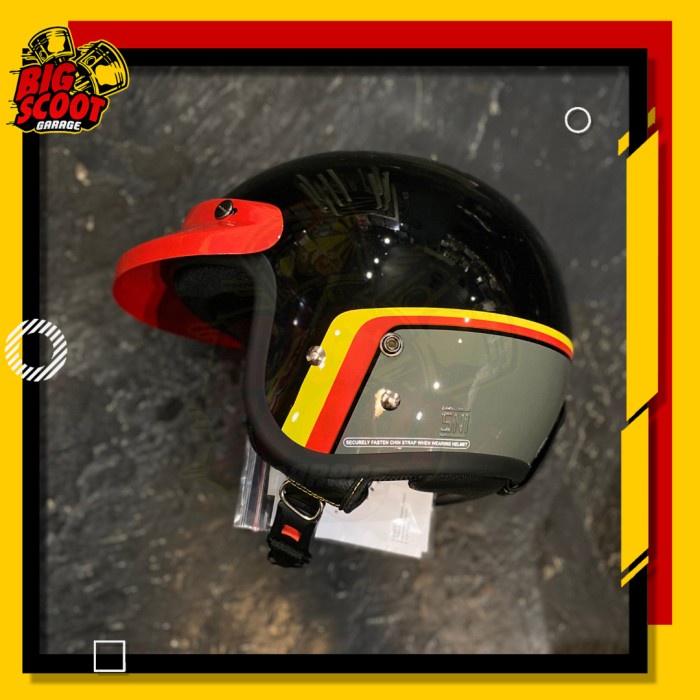 Helm Carglos Half Face Vintage Black