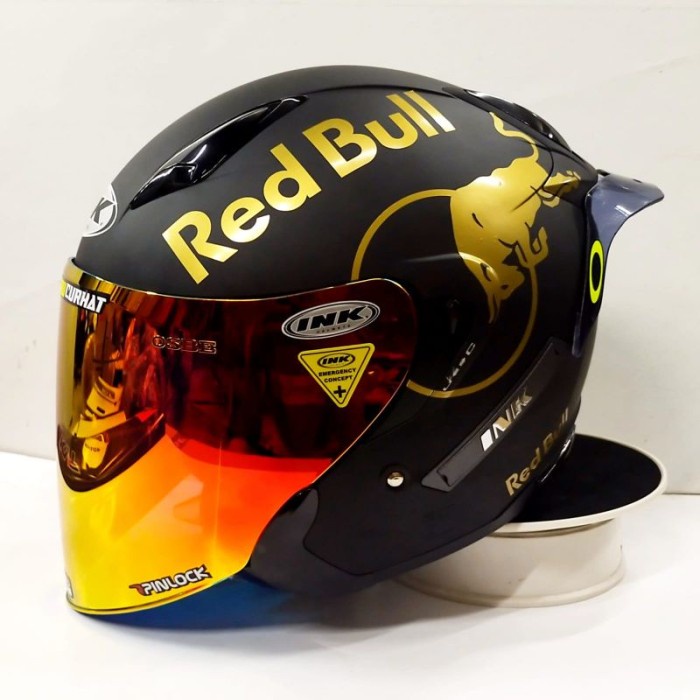 Helm Ink Metro 2 Solid Black Doff Double Visor Paket Ganteng