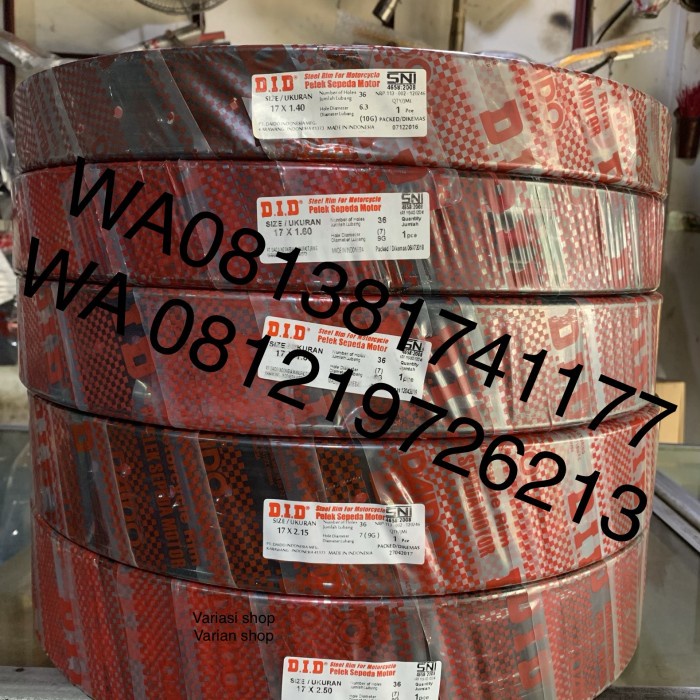 Velg Did Hitam Ring 17 Ukuran 140 Dan 160 Sepasang
