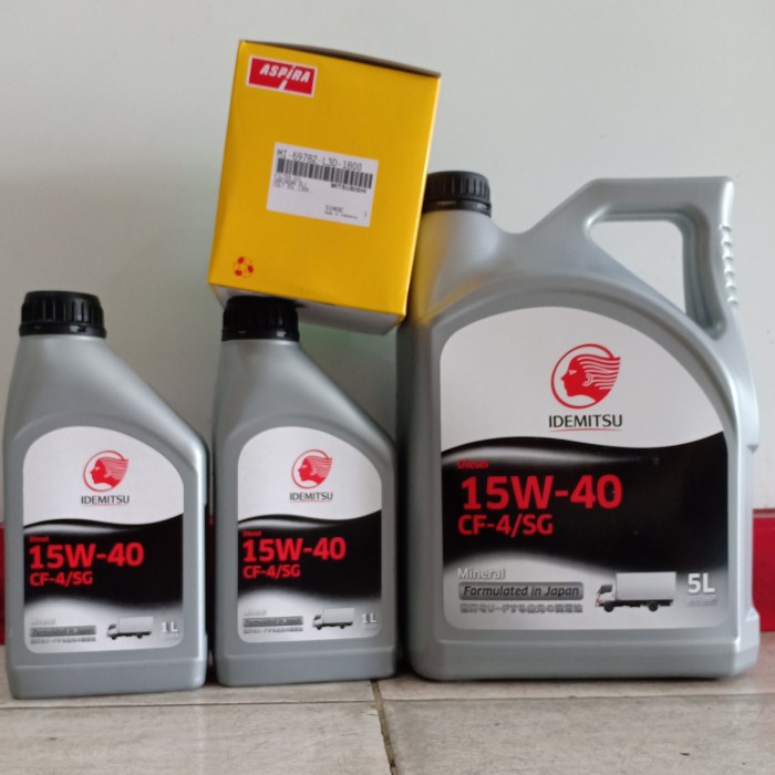Paket Oli Mobil Diesel Idemitsu 15W40 Cf-4/Sg 7L + Filter Oli Pajero