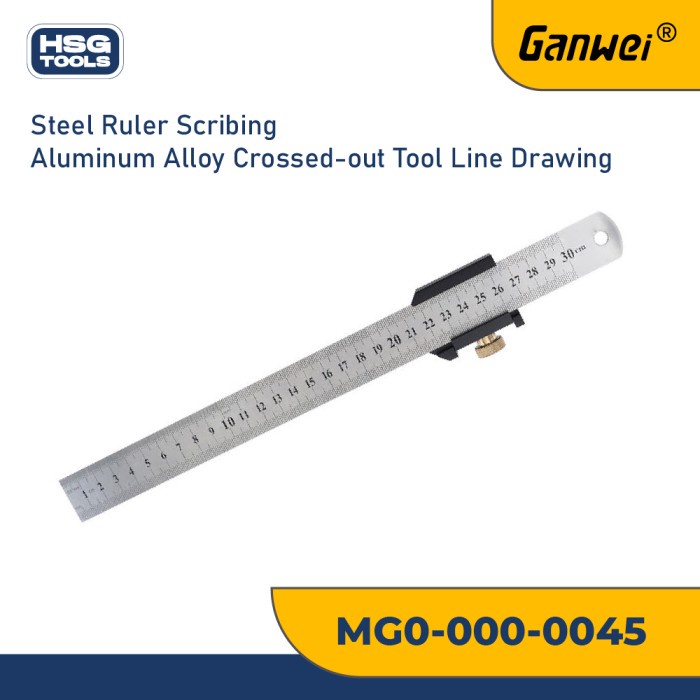 

GANWEI 0045 PENGGARIS RULER POSITIONING BLOCK WOOD SCRIBE DRAWING MARK