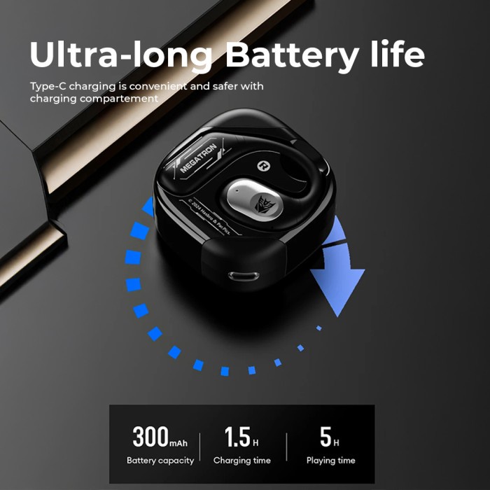 Thinkplus X Transformer T18 Tws Gaming Ear Hook Earphone Stereo Ows Sport