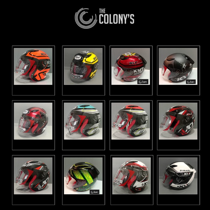 Helm Half Face Kyt Djmaru Kyt Dj Maru Motif Helm Kyt Halfface Sni Ori