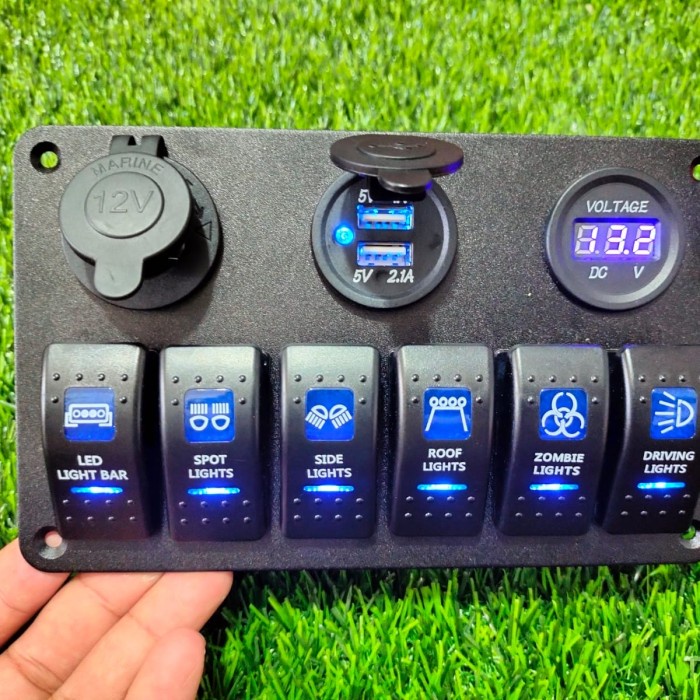 HOT SALE SAKLAR ROCKER SWITH ROCKER 6 GENG MODEL ARB SAKLAR OFFROAD