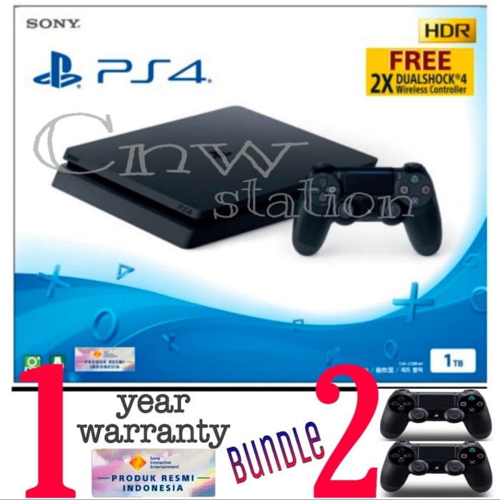 Ps4 Slim 1Tb Cuh 2218B Bundle 2 Stick