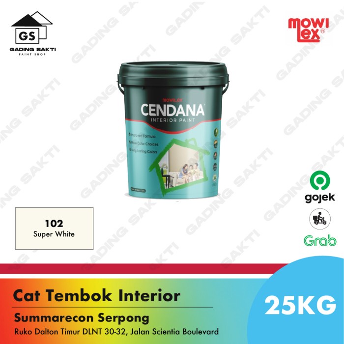 Mowilex Cendana 102 Super White Ready Mix Pail 25Kg