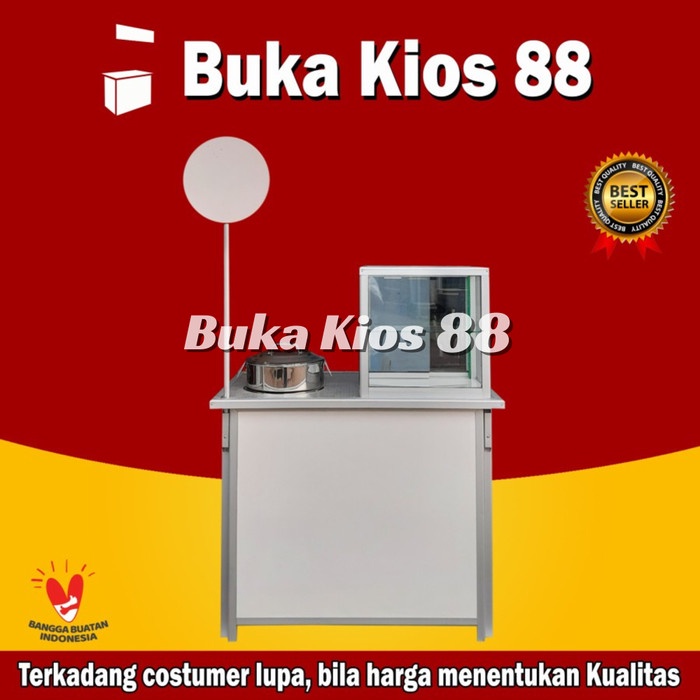 Booth Portable Polos + Etalase + Dandang Bakso P.120 L.60 T.80