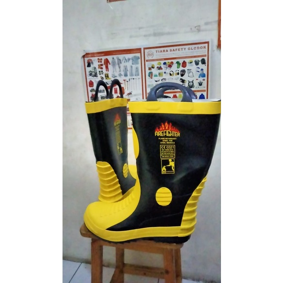 Sepatu Fire Fighter Damkar / Sepatu Pemadam Kebakaran / Boot Damkar