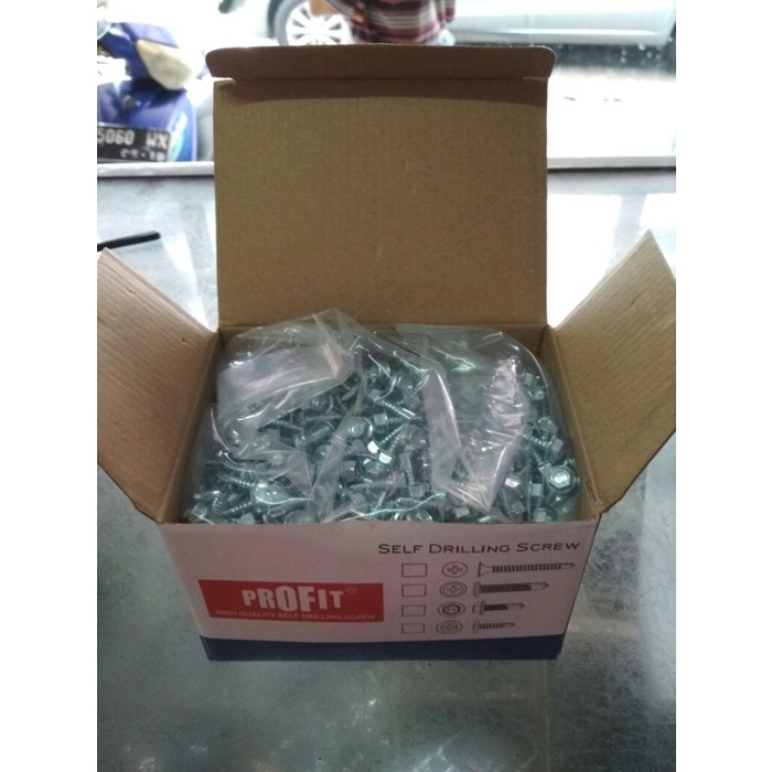 Skrup Roofing Baja Ringan 10X16 / Skrup Reng / Sekrup Baja Profit