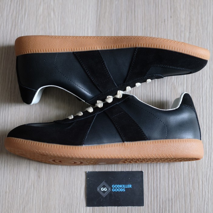 Maison Margiela GATS German Army Trainer Black Leather Gum Authentic GK