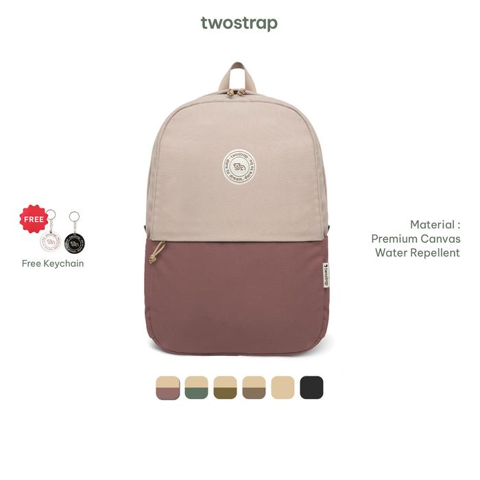 Product Laris Twostrap - Rustic Backpack - Tas Ransel Laptop Wanita 14 Inch Slim Canvas Anti Air