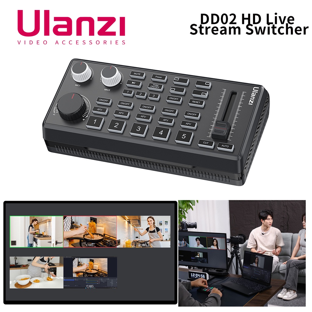 OSBO DD02 Live Video Switcher 4 CH HDMI Streaming 4K HD Screen For YUY2 MJPEG Capture Format Live St