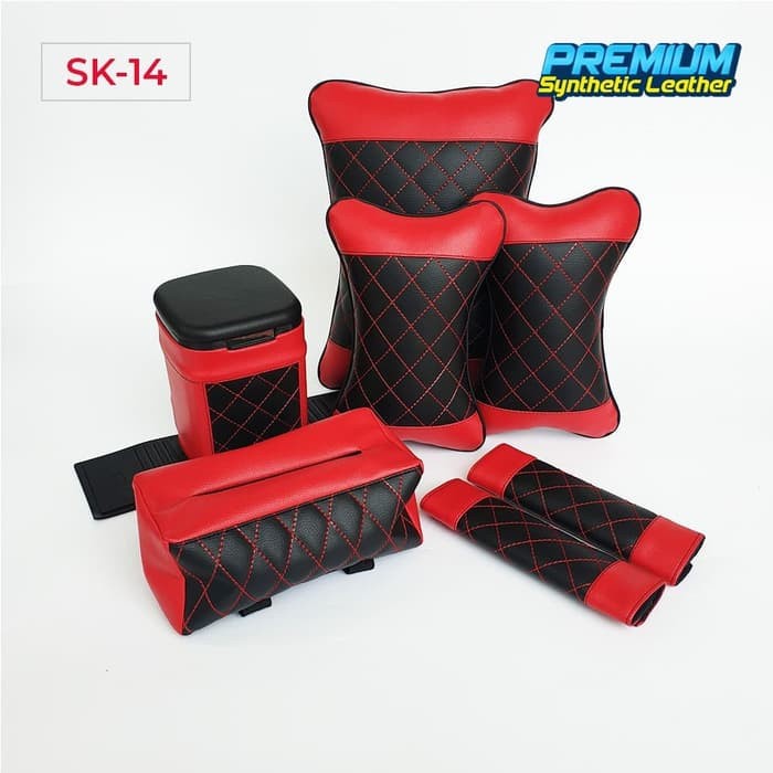 Paket Aksesoris Bantal Kulit Sintetis Premium Mobil Dfsk Glory 560