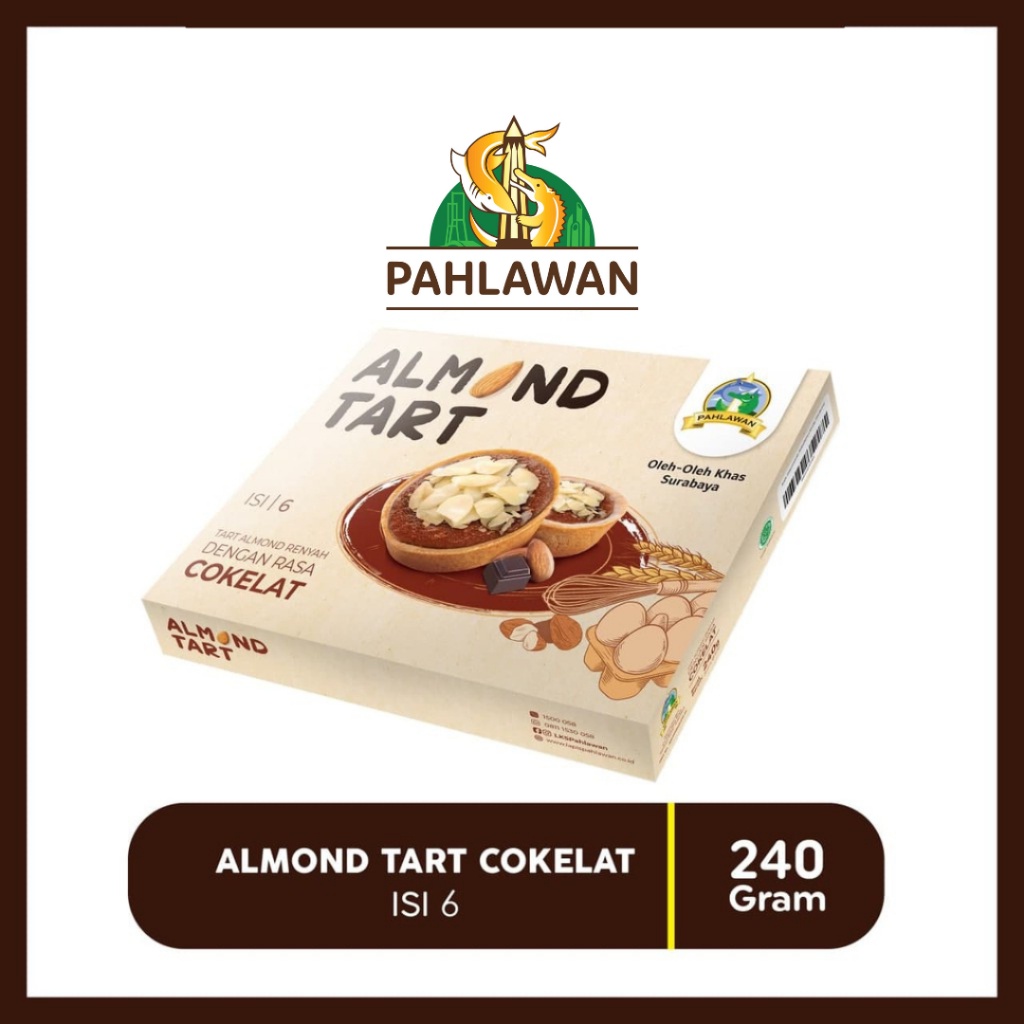 

ALMOND TART COKELAT - ISI 6/BOX