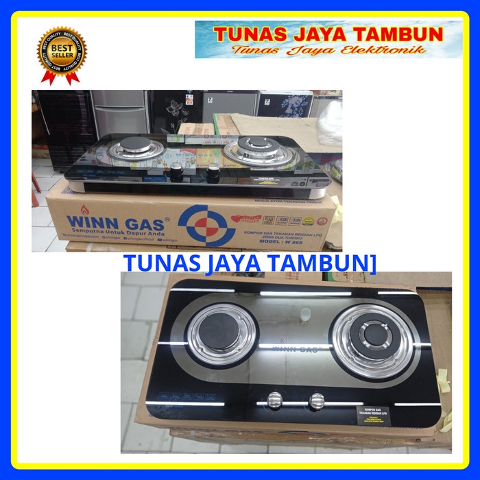 KOMPOR GAS SE TANAM TEMPERED GLASS WIN GAS W 888