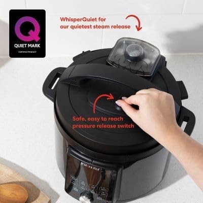 INSTANT POT DUO PLUS WITH WHISPERQUIET MULTI-COOKER. 9-IN-1 SMART COOKER