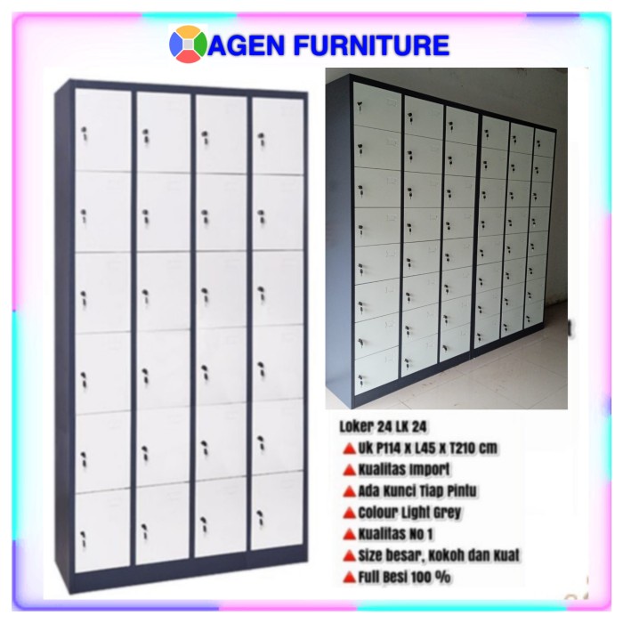 

Lemari Loker Full Besi 24 Pintu Kualitas Import