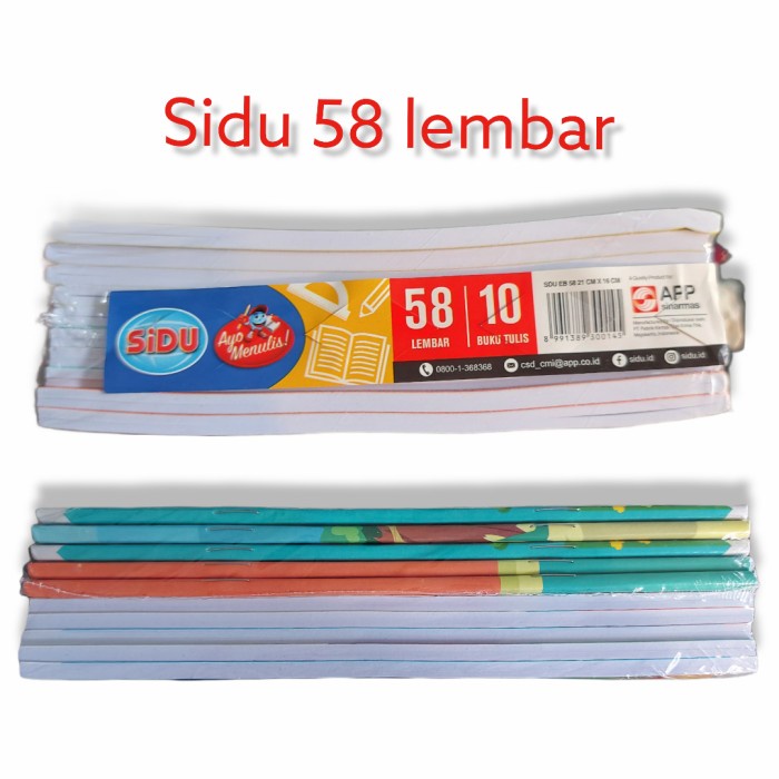 

Buku Tulis Sidu 58 Lembar 1 Pak Isi 10 Buku