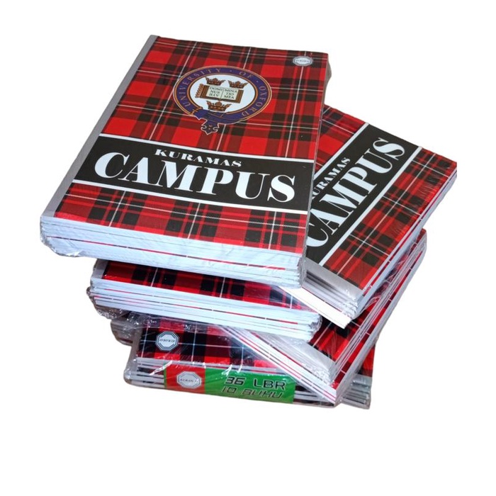 

1 Pack 10 Buku Campus Kuramas Campus 36 Ukuran Boxy Panjang Sekolah