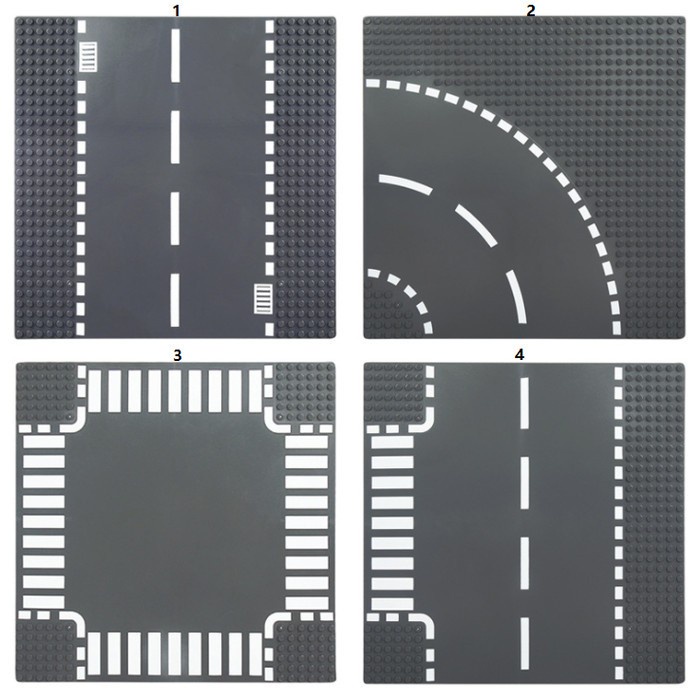 City Baseplate Road Straight T Junction Cross Jalan 32x32 x 32