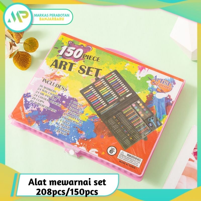 

Diskon Spesial ! Crayon Set 208Pcs Dan 150Pcs Alat Mewarnai Anak / Alat Warna / Crayon Coloring Set