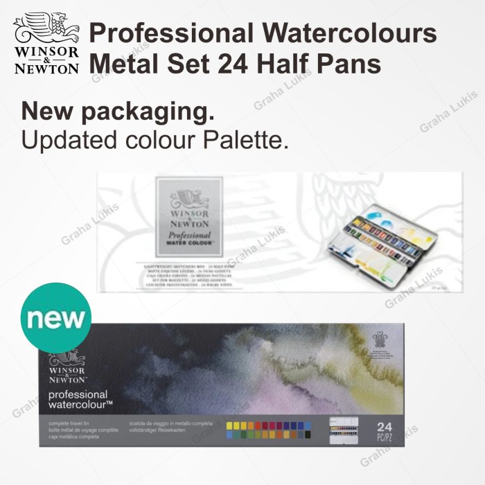 

Sale Winsor & Newton Professional Water Colour Metal 24 Half Pans