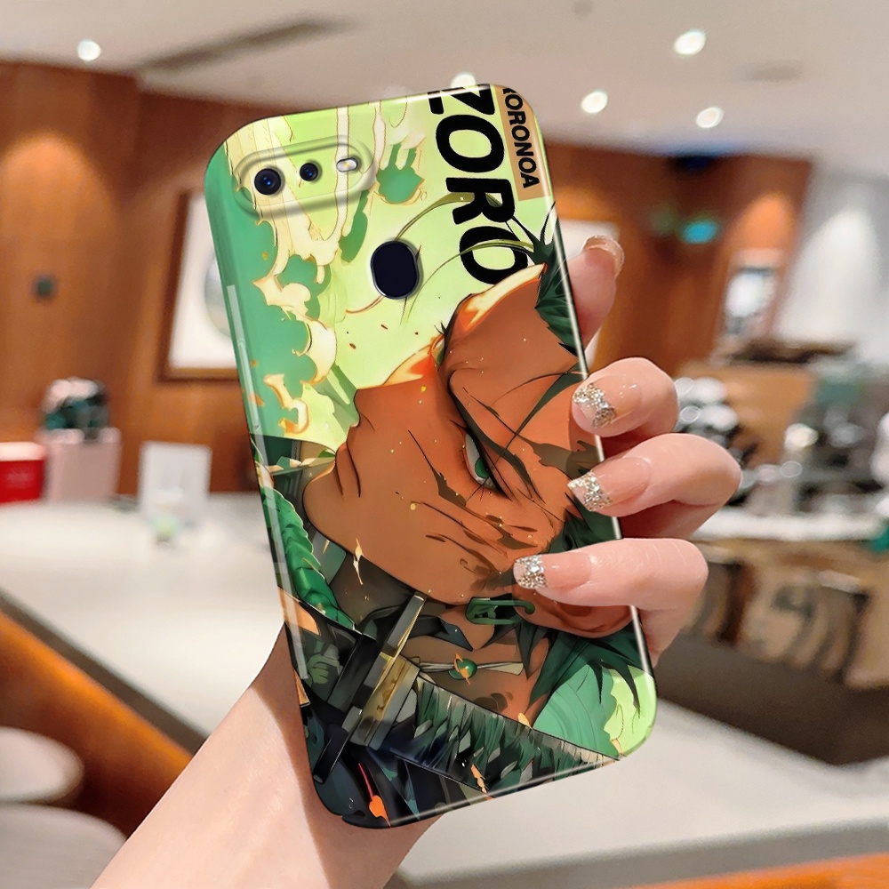 Hard case Untuk OPPO F9 F11 Reno 5 Reno8 5G Casing HP Aesthetic ONE PIECE Roronoa Zoro Terbaru Anti 