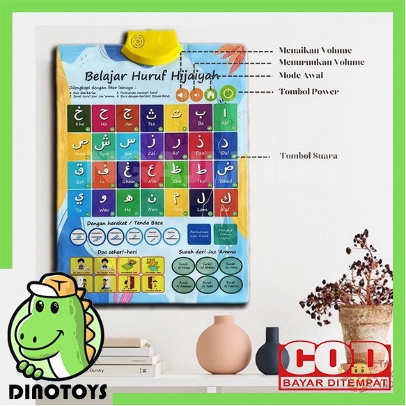 

KODE B Dinotoys MA014 Poster Edukasi Anak Belajar Huruf Hijaiyah Islami