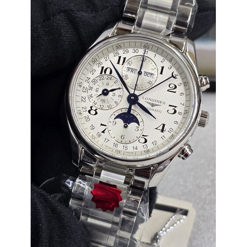 NEW, Longines Master Collection Moonphase Chronograph – Jam Tangan Automatic Elegan & Mewah untuk Pr