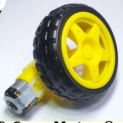 Motor Set Arduino Motor DC Gearbox Ban Dinamo Mobil Robot Motor DC Gear Box DC Motor With Tyre Gear