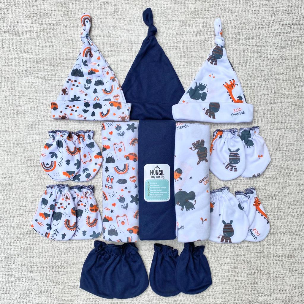 Disc Paket Lengkap Bedong Bayi Baru Lahir Bedong+Topi Dan Sartaki Perlengkapan Lahiran Mungil Baby