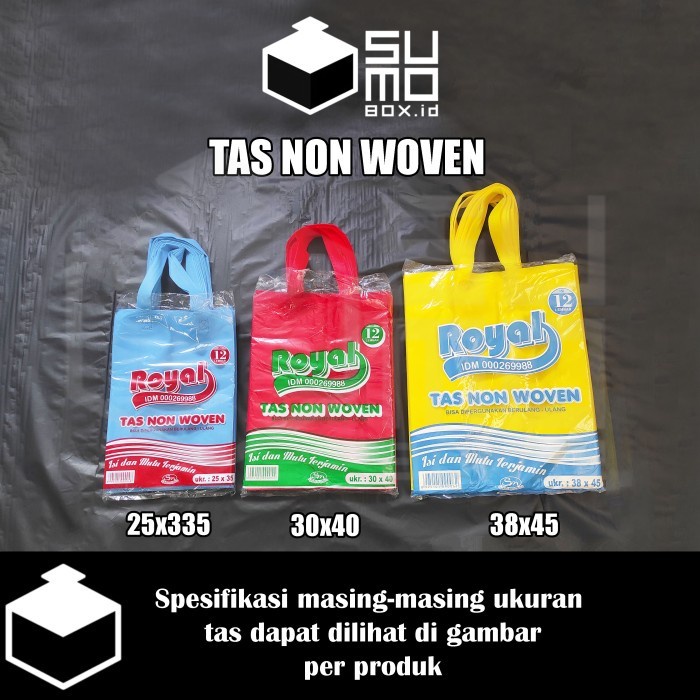 

Flashshow Tas kain spunbond 30x40cm aneka warna kresek belanja non woven -ECERAN