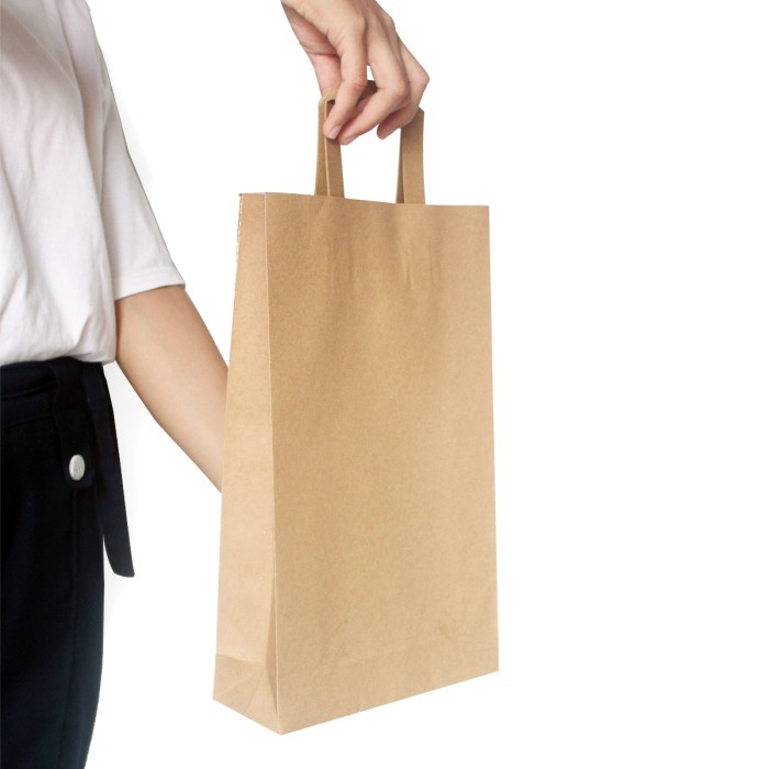 

Flashshow BASIC PAPERBAG WITH HANDLE/ PAPERBAG / GOODIE BAG / BROWN KRAFT