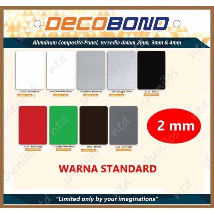 ALUMINIUM KOMPOSIT PANEL DECOBOND ACP TEBAL 2mm 3mm 4mm