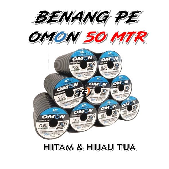 benang pe omon 50 mtr tali pancing omon 50 mtr senar pe omon benang pancing pe omon senar pancing