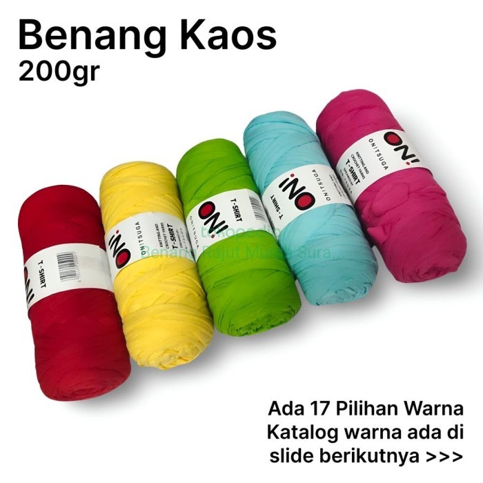 Flashshow Benang Rajut Kaos T-yarn / T-SHIRT Yarn Onitsuga