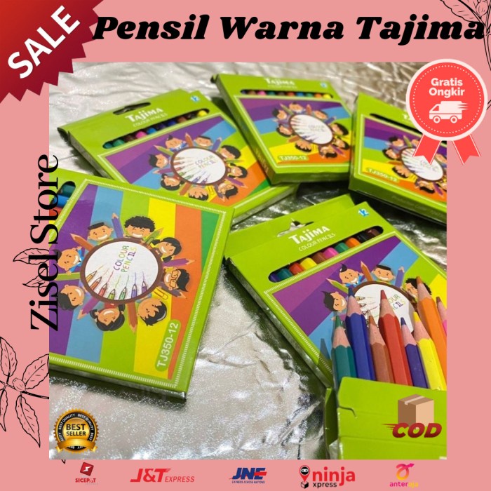 

KODE H Pensil Warna Tajima / Tajima Kecil 12 Warna Murah Alat Menggambar