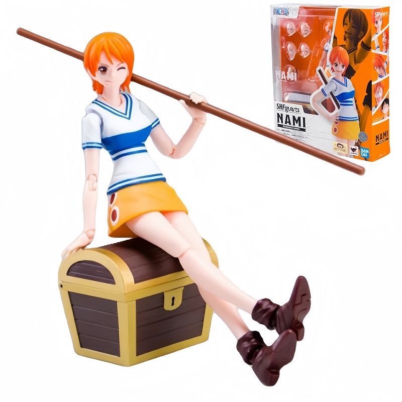 TAOCO 100% Original Bandai S.H.Figuarts Shf One Piece Monkey D Luffy Nami Romance Dawn Anime Action 