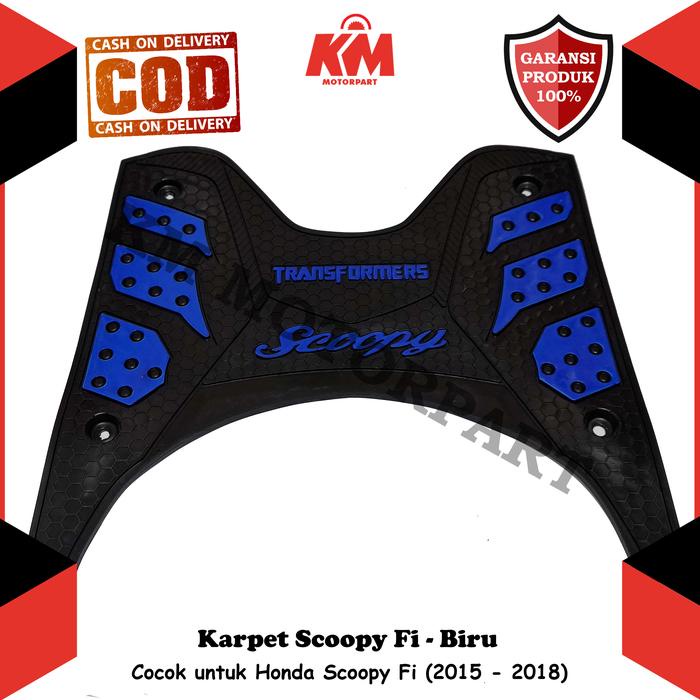 Karpet Scoopy Fi 2015 - 2018 Keset Pijakan Kaki Honda Scoopy Bordes Bahan Karet Variasi