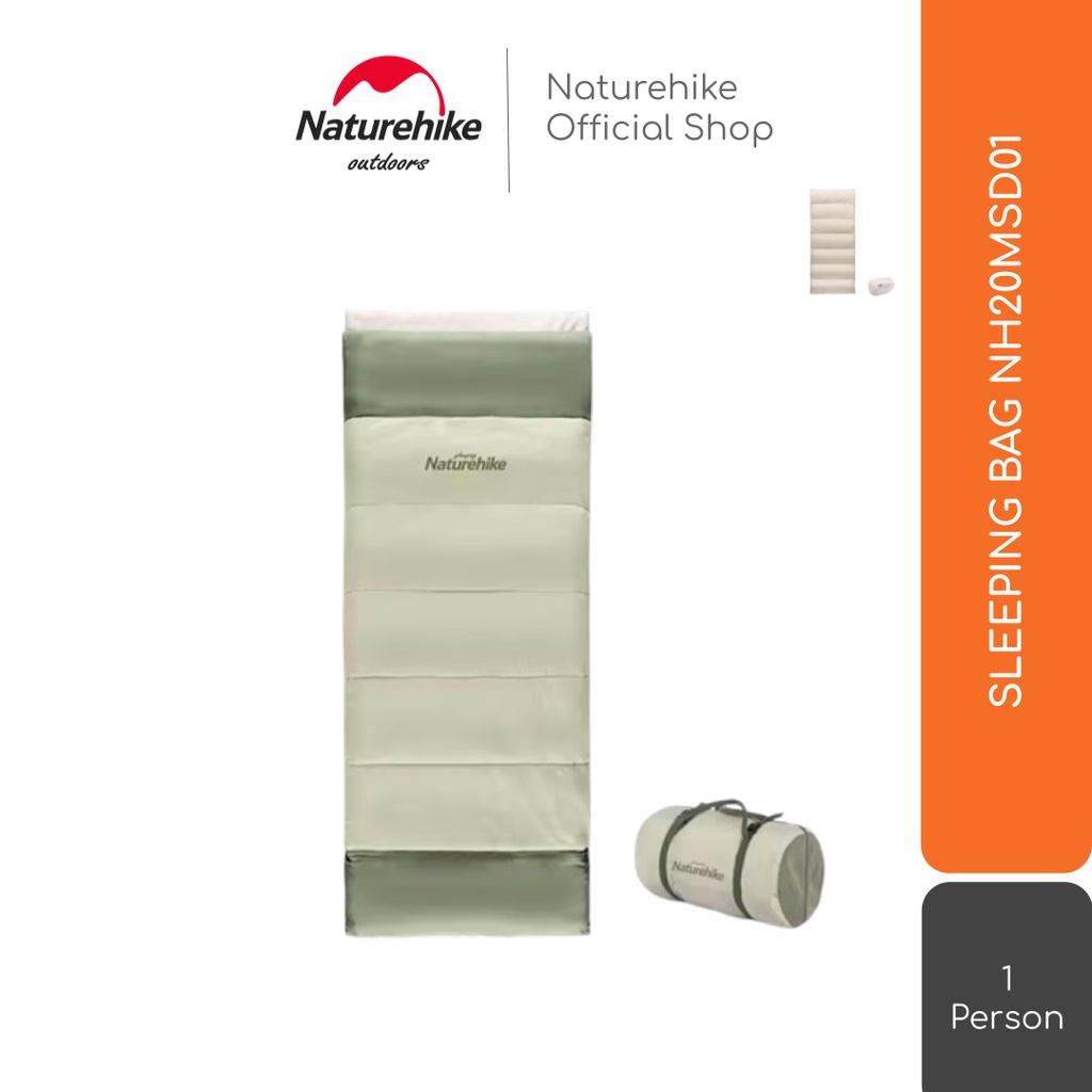 SLEEPING BAG COTTON CAMPING E200 KANTONG TIDUR NATUREHIKE NH20MSD01