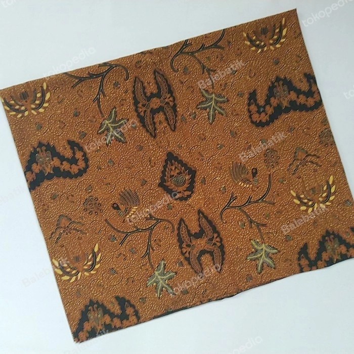 Kain Jarik Panjang Batik Sogan Solo Motif Klasik Wahyu Tumurun