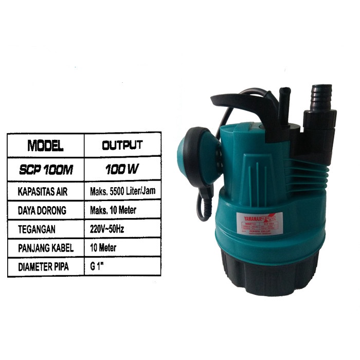 POMPA CELUP OTOMATIS 100 W KOLAM SUMUR AIR BERSIH AUTO - Bev