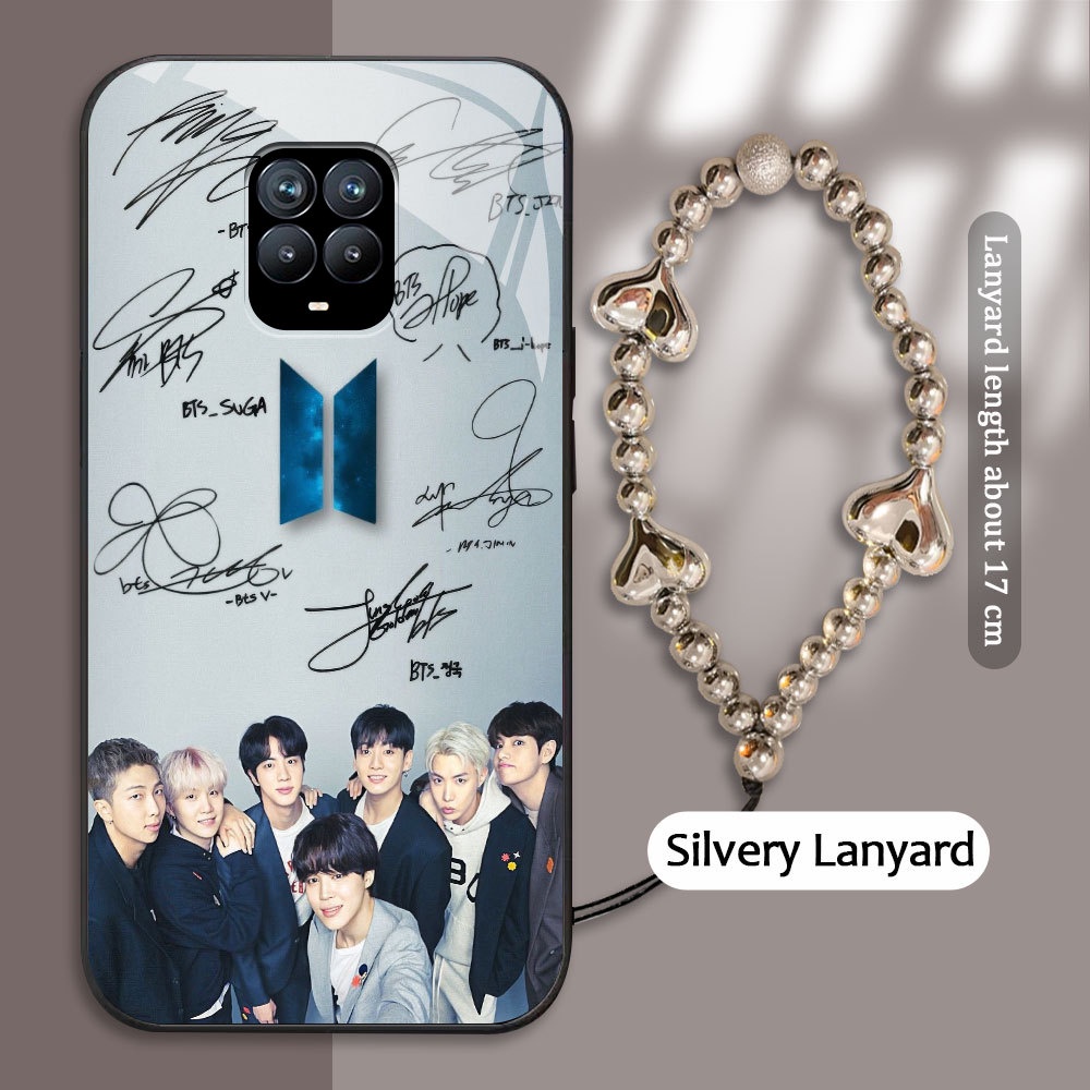 Tempered Glass case For Xiaomi RedMi Note 4 4x 7 8 9s 9 pro max kasing Handphone  Korea BTS  Casing 