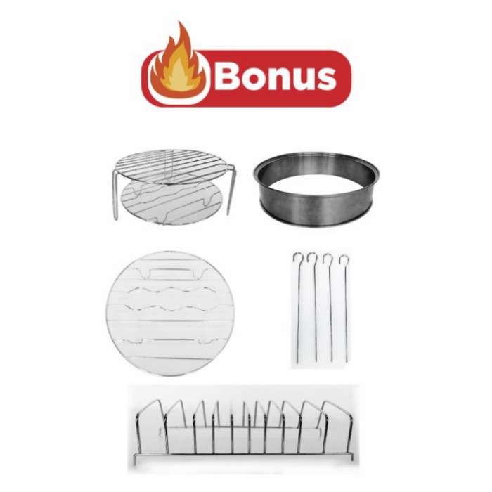 LOCK N LOCK LOCK&LOCK HALOGEN OVEN SET MULTIFUNGSI 10 IN 1 -