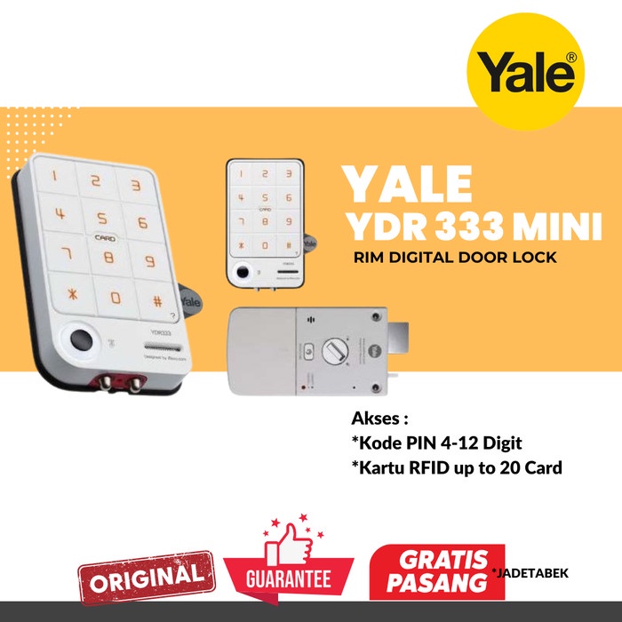 YALE YDR-333 ( YDR333 ) KUNCI PINTU OTOMATIS DIGITAL DOOR LOCK