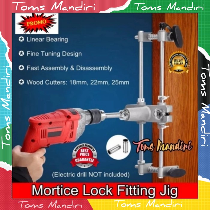 TERBARU Mortiser Door Lock Fitting Jig Tool ( Lobang Pintu Kayu )