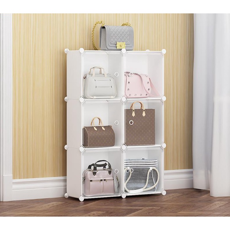 Best Seller Lemari Plastik Susun Rak Tas Lemari Portable